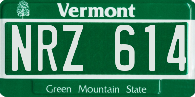 VT license plate NRZ614