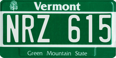 VT license plate NRZ615