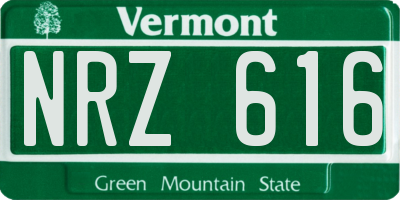 VT license plate NRZ616
