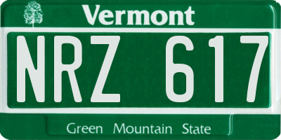 VT license plate NRZ617