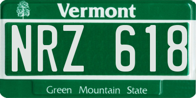 VT license plate NRZ618