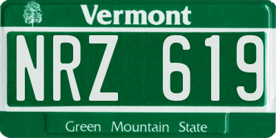 VT license plate NRZ619