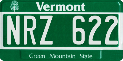 VT license plate NRZ622