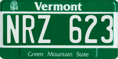 VT license plate NRZ623
