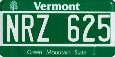 VT license plate NRZ625