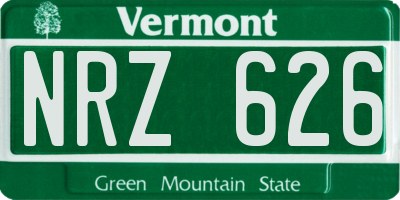 VT license plate NRZ626