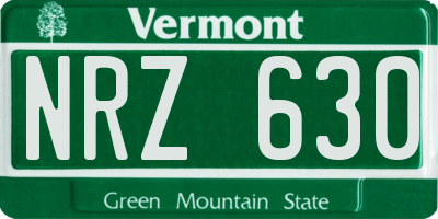VT license plate NRZ630