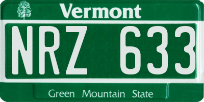 VT license plate NRZ633