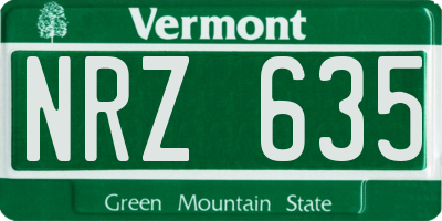 VT license plate NRZ635