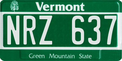 VT license plate NRZ637