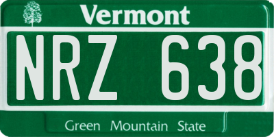 VT license plate NRZ638