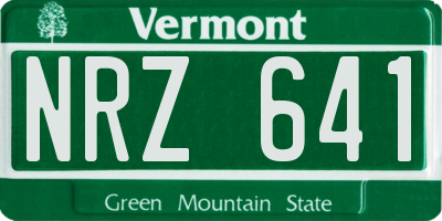 VT license plate NRZ641