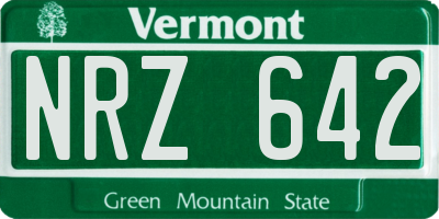 VT license plate NRZ642