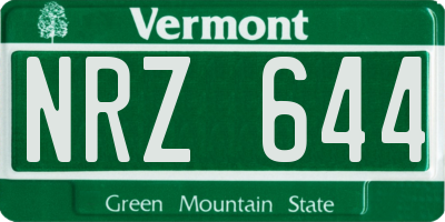 VT license plate NRZ644