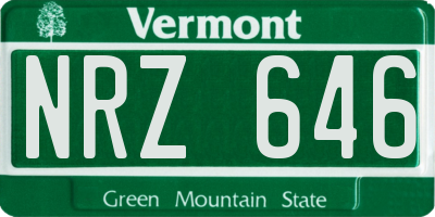 VT license plate NRZ646