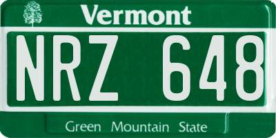 VT license plate NRZ648