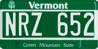 VT license plate NRZ652