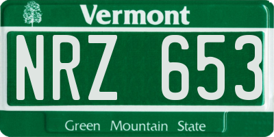 VT license plate NRZ653