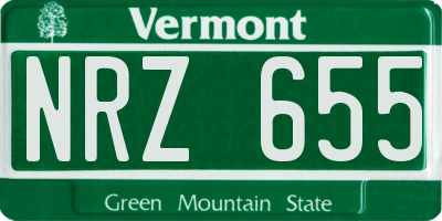 VT license plate NRZ655