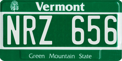 VT license plate NRZ656