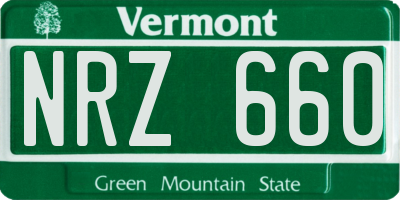 VT license plate NRZ660