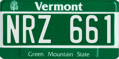 VT license plate NRZ661