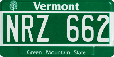 VT license plate NRZ662