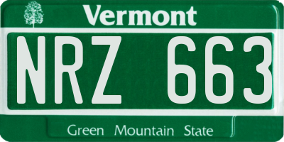 VT license plate NRZ663