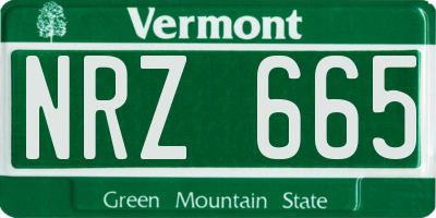 VT license plate NRZ665