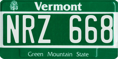 VT license plate NRZ668