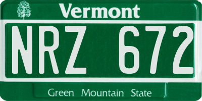 VT license plate NRZ672