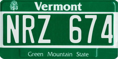 VT license plate NRZ674