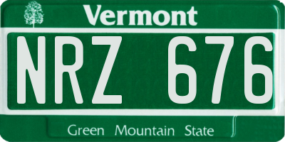 VT license plate NRZ676