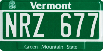 VT license plate NRZ677