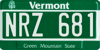 VT license plate NRZ681