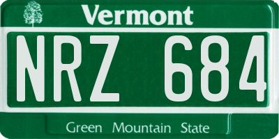 VT license plate NRZ684