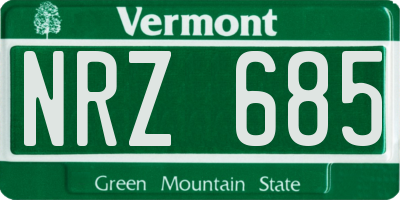VT license plate NRZ685