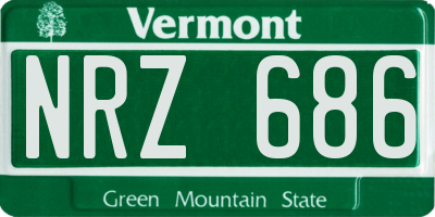 VT license plate NRZ686