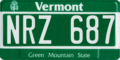 VT license plate NRZ687