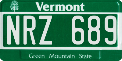 VT license plate NRZ689