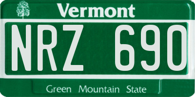 VT license plate NRZ690