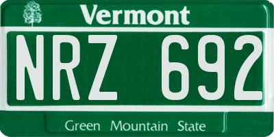 VT license plate NRZ692