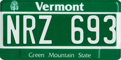 VT license plate NRZ693
