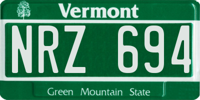 VT license plate NRZ694