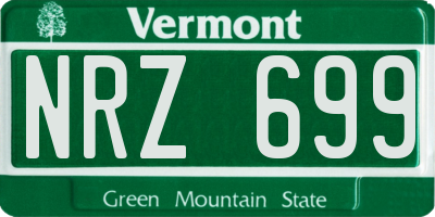 VT license plate NRZ699