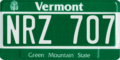 VT license plate NRZ707