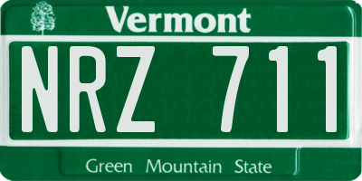VT license plate NRZ711