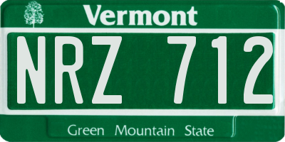 VT license plate NRZ712