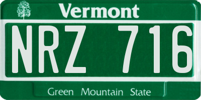 VT license plate NRZ716