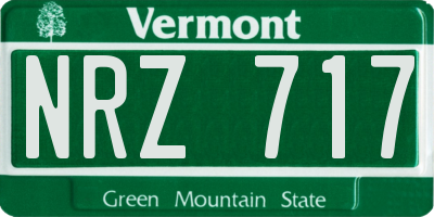 VT license plate NRZ717